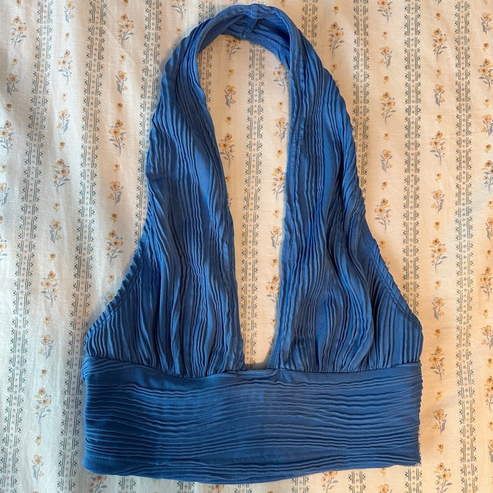 Blue Halter Top
